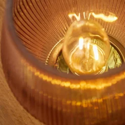 Lampe LED à poser en verre teinté