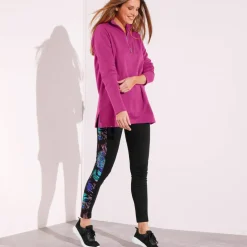 Legging à bande imprimée en coton stretch