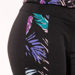 Legging à bande imprimée en coton stretch