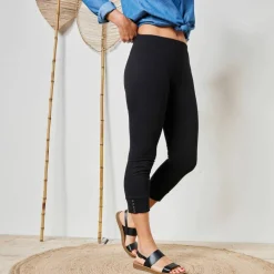 Legging 3/4, bas boutonné