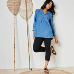 Legging 3/4, bas boutonné
