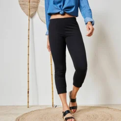 Legging 3/4, bas boutonné