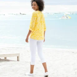 Legging 3/4, bas boutonné