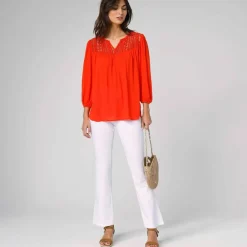 Legging bootcut uni, taille élastiquée