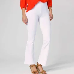 Legging bootcut uni, taille élastiquée