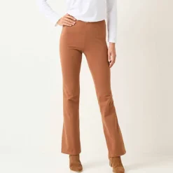 Legging bootcut uni, taille élastiquée