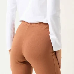 Legging bootcut uni, taille élastiquée