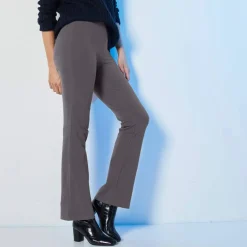 Legging bootcut uni, taille élastiquée
