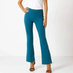 Legging bootcut uni, taille élastiquée