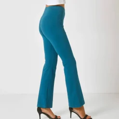 Legging bootcut uni, taille élastiquée