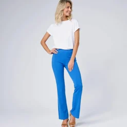 Legging bootcut uni, taille élastiquée