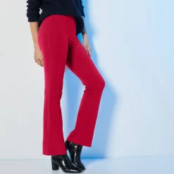 Legging bootcut uni, taille élastiquée