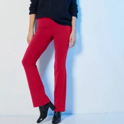 Legging bootcut uni, taille élastiquée