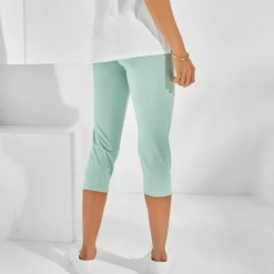 Legging corsaire uni maille stretch