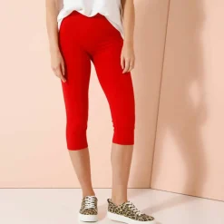 Legging corsaire uni maille stretch