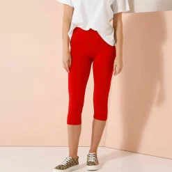Legging corsaire uni maille stretch