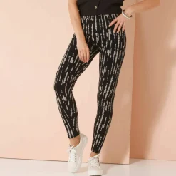 Legging imprimé, taille élastiquée