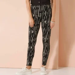 Legging imprimé, taille élastiquée