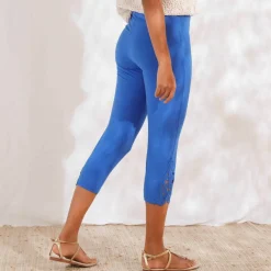 Legging 3/4 macramé, taille élastiquée