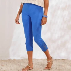 Legging 3/4 macramé, taille élastiquée