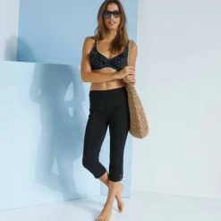 Legging 3/4 macramé, taille élastiquée