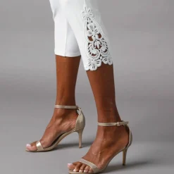 Legging 3/4 macramé, taille élastiquée