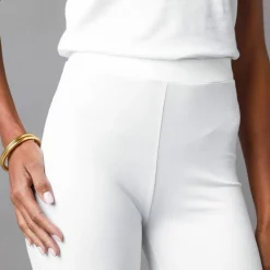 Legging 3/4 macramé, taille élastiquée