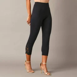 Legging 3/4 macramé, taille élastiquée