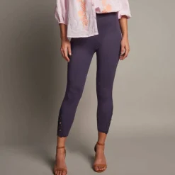 Legging 3/4 macramé, taille élastiquée