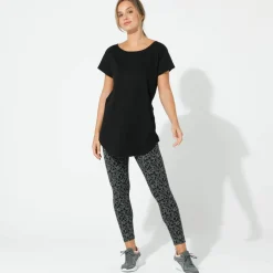 Legging maille jersey imprimé graphique