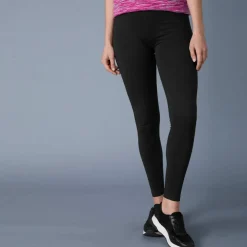 Legging uni maille taille élastiquée