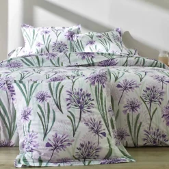 Linge de lit Agapanthe en coton imprimé fleurs