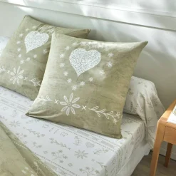 Linge de lit Anceny imprimé coeur - coton