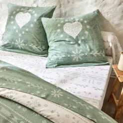 Linge de lit Anceny imprimé coeur - coton