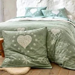 Linge de lit Anceny imprimé coeur - coton