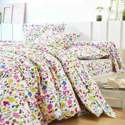 Linge de lit Aquarelle coton imprimé fleuri