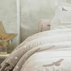 Linge de lit Artic imprimé chien-loup - coton