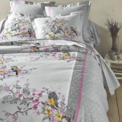 Linge de lit Birdy en coton imprimé oiseaux