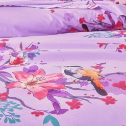 Linge de lit Birdy en coton imprimé oiseaux