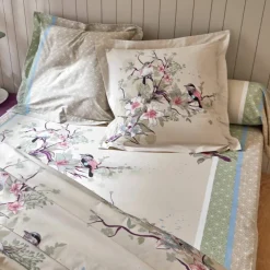 Linge de lit Birdy en coton imprimé oiseaux