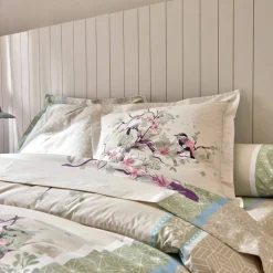Linge de lit Birdy en coton imprimé oiseaux