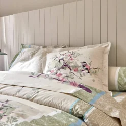 Linge de lit Birdy en coton imprimé oiseaux