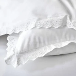 Linge de lit blanc brodé Colombine®