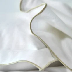 Linge de lit blanc finition bourdon Colombine®