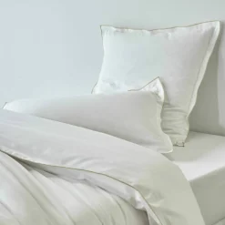 Linge de lit blanc finition bourdon Colombine®
