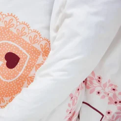 Linge de lit Candice en coton imprimé cœurs