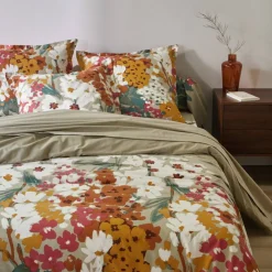 Linge de lit Capucine en coton imprimé