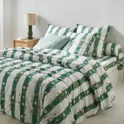 Linge de lit Céleste en coton imprimé