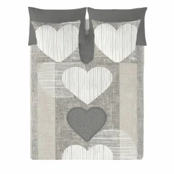 Linge de lit coeurs coton