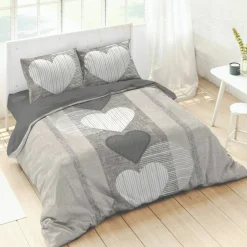 Linge de lit coeurs coton